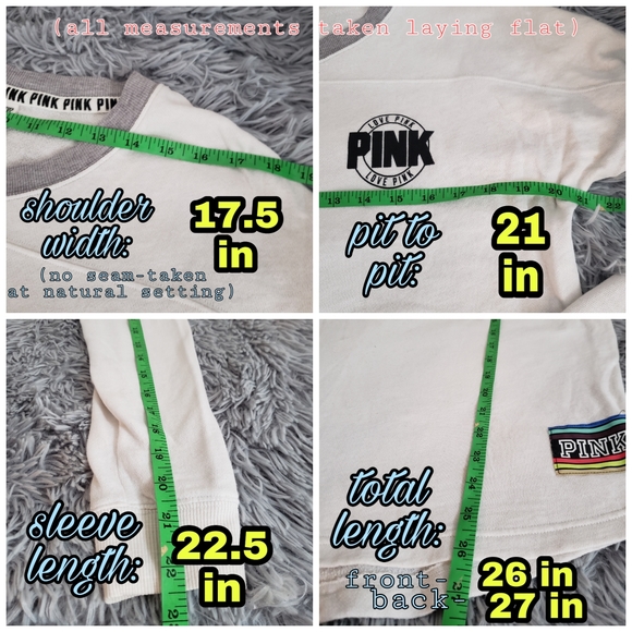 PINKbyV.S. | White/Rainbow Varsity Long Sleeve! - Picture 5 of 8